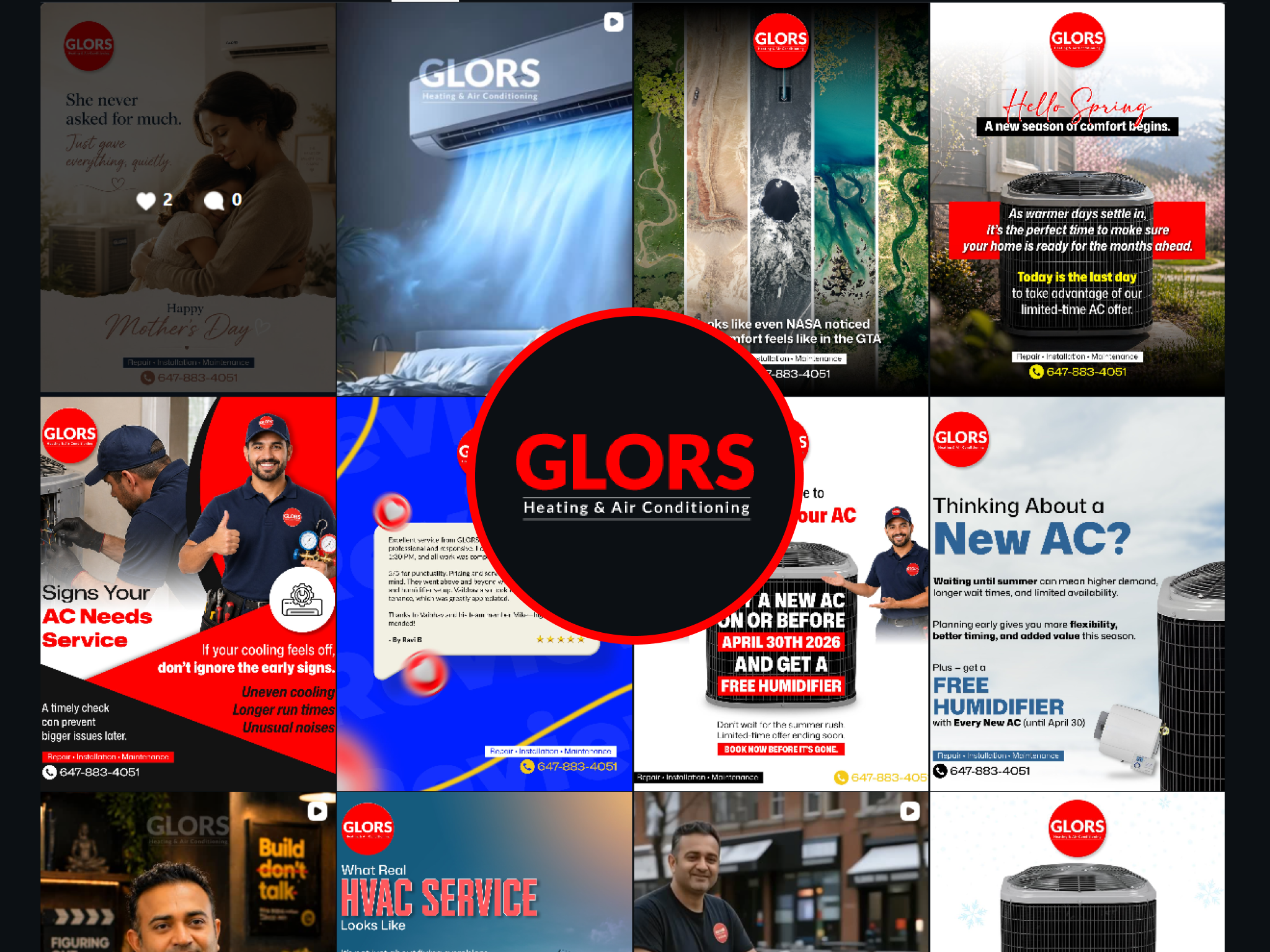Social media for Glors Heating and Air Conditioning